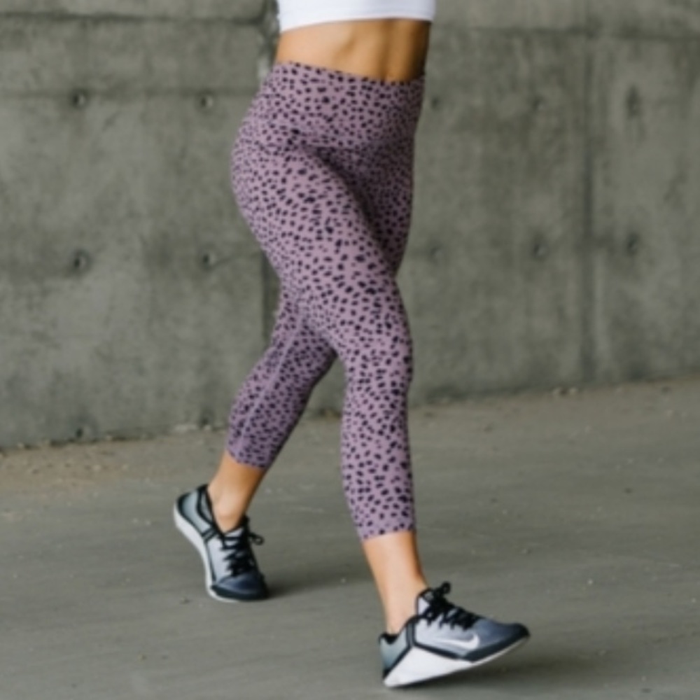 Zyia Fit N Free lilac jaguar high rise legging